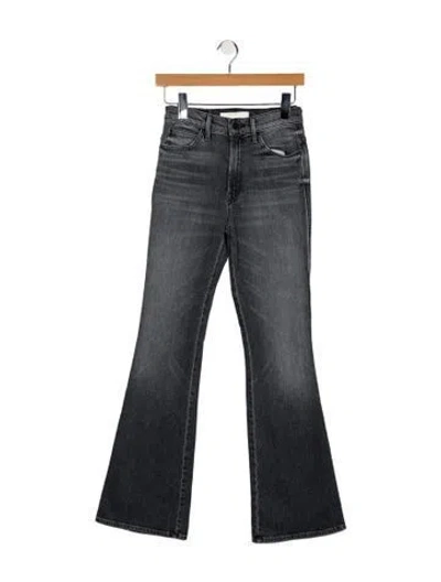 Pre-owned Mother Mid-rise Wide Leg Jeans W/ Tags In Gray