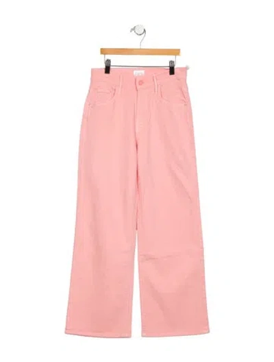 Pre-owned Mother Mid-rise Wide Leg Jeans W/ Tags In Pink