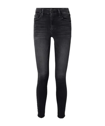 Mother Mid-waisted Jeans In Black