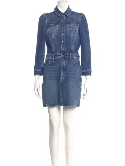 Pre-owned Mother Mini Dress In Blue