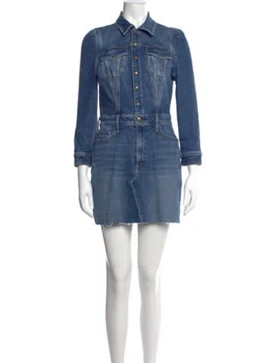 Pre-owned Mother Mini Dress In Blue