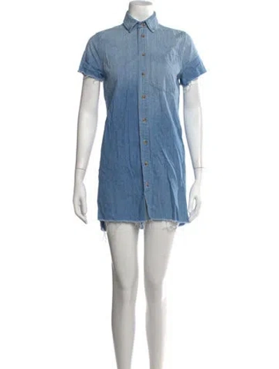 Pre-owned Mother Mini Dress In Blue