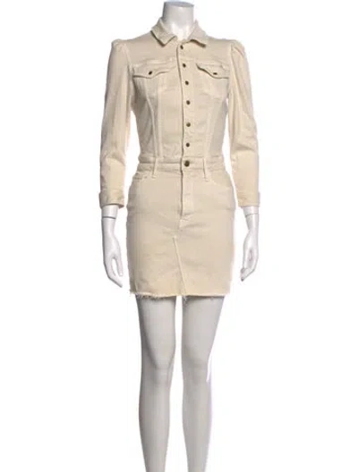 Pre-owned Mother Mini Dress In Neutrals