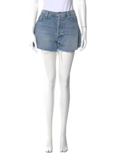 Pre-owned Mother Mini Shorts In Blue