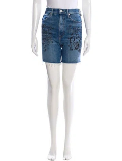 Pre-owned Mother Mini Shorts In Blue