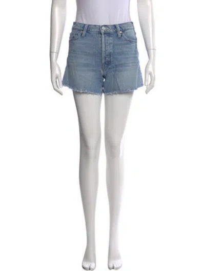 Pre-owned Mother Mini Shorts In Blue