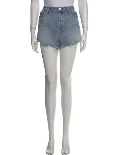 Pre-owned Mother Mini Shorts In Blue