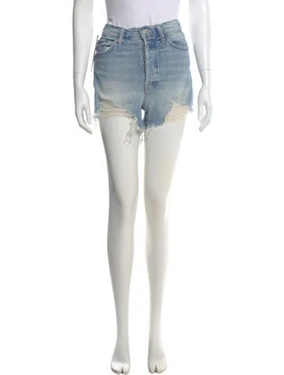 Pre-owned Mother Mini Shorts In Blue