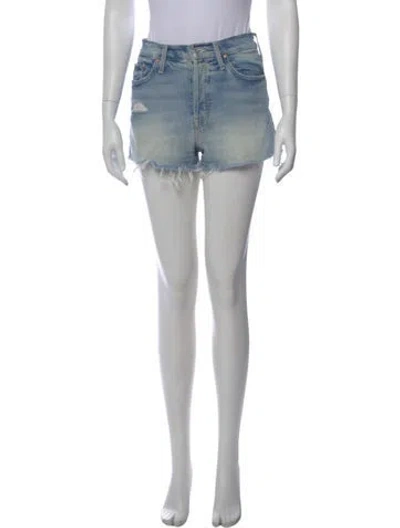 Pre-owned Mother Mini Shorts In Blue