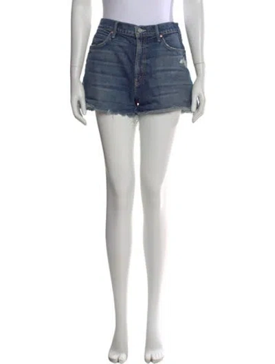 Pre-owned Mother Mini Shorts In Blue