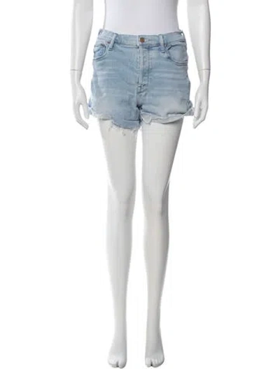 Pre-owned Mother Mini Shorts In Blue