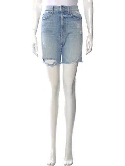 Pre-owned Mother Mini Shorts In Blue
