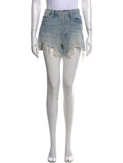 Pre-owned Mother Mini Shorts In Blue