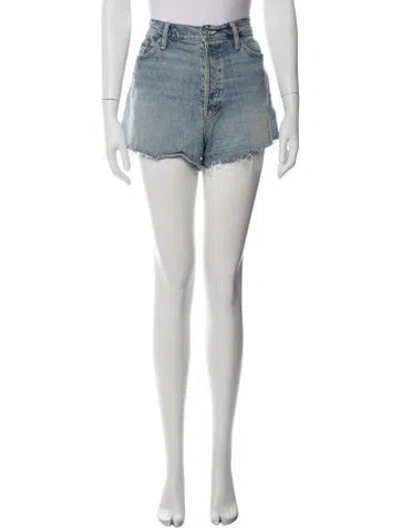 Pre-owned Mother Mini Shorts In Blue