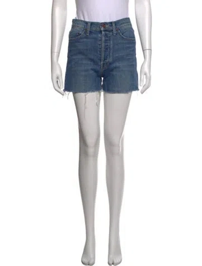 Pre-owned Mother Mini Shorts In Blue