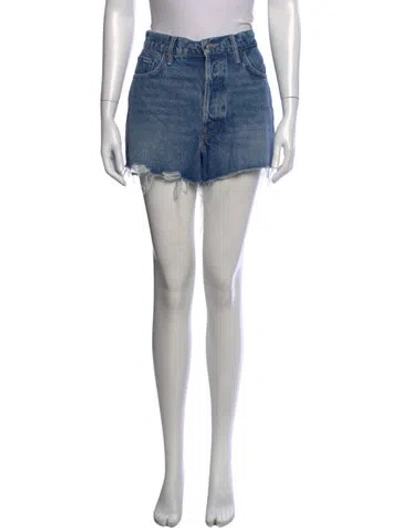 Pre-owned Mother Mini Shorts In Blue