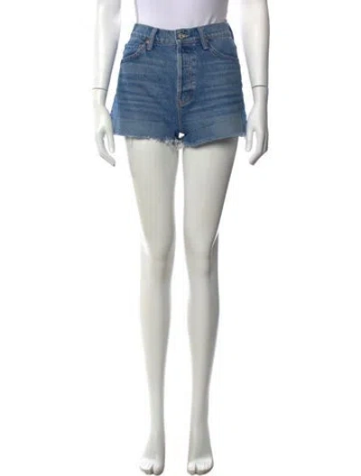Pre-owned Mother Mini Shorts In Blue