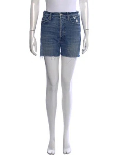 Pre-owned Mother Mini Shorts In Blue