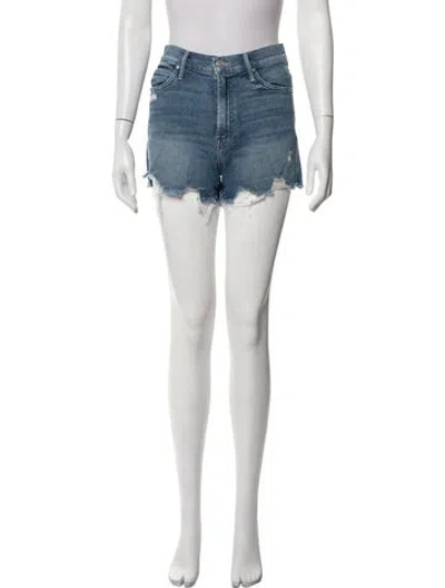 Pre-owned Mother Mini Shorts In Blue