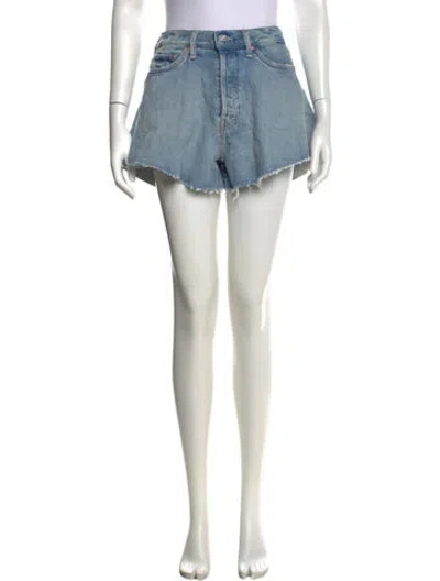 Pre-owned Mother Mini Shorts In Blue