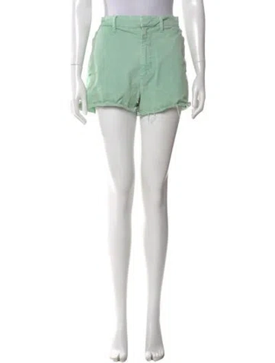 Pre-owned Mother Mini Shorts In Green