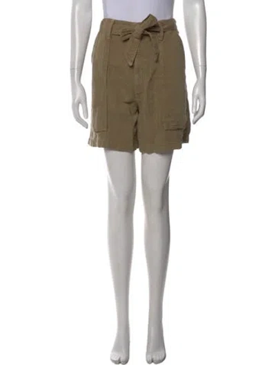 Pre-owned Mother Mini Shorts In Green