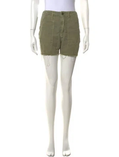 Pre-owned Mother Mini Shorts In Green
