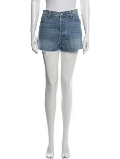 Pre-owned Mother Mini Shorts W/ Tags In Blue