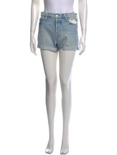 Pre-owned Mother Mini Shorts W/ Tags In Blue