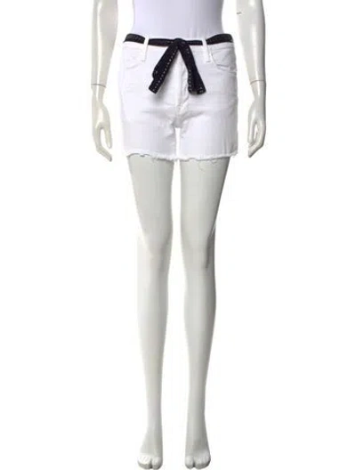 Pre-owned Mother Mini Shorts In White