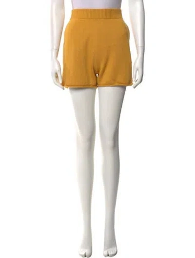 Pre-owned Mother Mini Shorts In Yellow