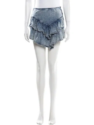 Pre-owned Mother Mini Skirt In Blue