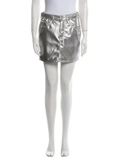 Pre-owned Mother Mini Skirt In Blue