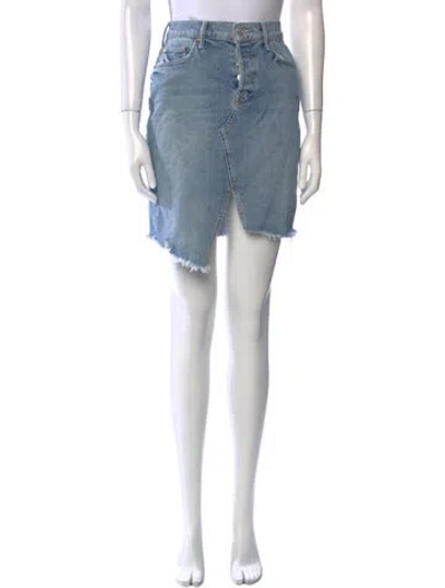 Pre-owned Mother Mini Skirt In Blue