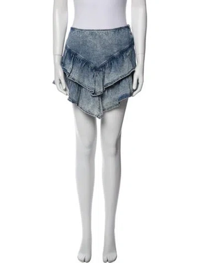 Pre-owned Mother Mini Skirt In Blue