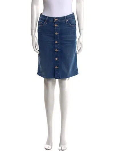 Pre-owned Mother Mini Skirt In Blue