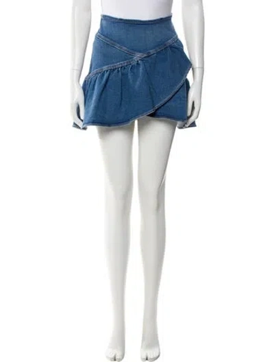 Pre-owned Mother Mini Skirt In Blue