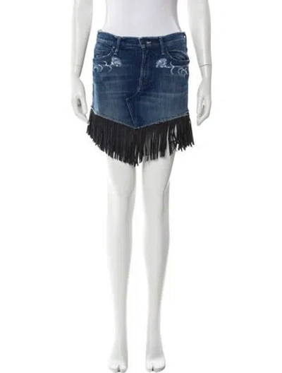 Pre-owned Mother Mini Skirt In Blue