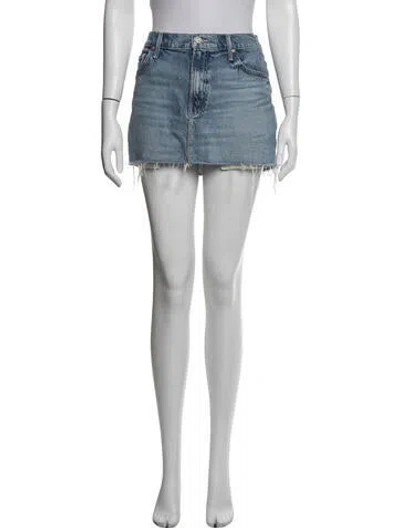 Pre-owned Mother Mini Skirt In Blue/white