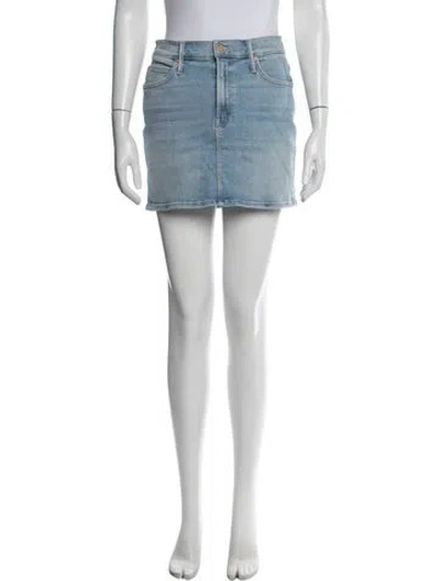 Pre-owned Mother Mini Skirt In Blue/white
