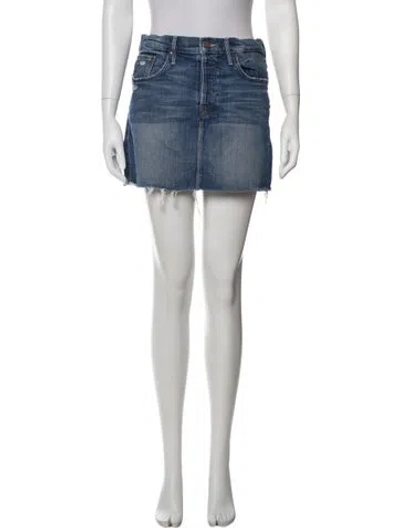 Pre-owned Mother Mini Skirt In Blue/white