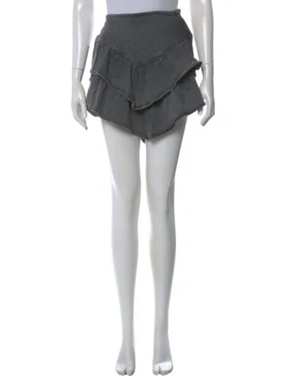 Pre-owned Mother Mini Skirt In Gray