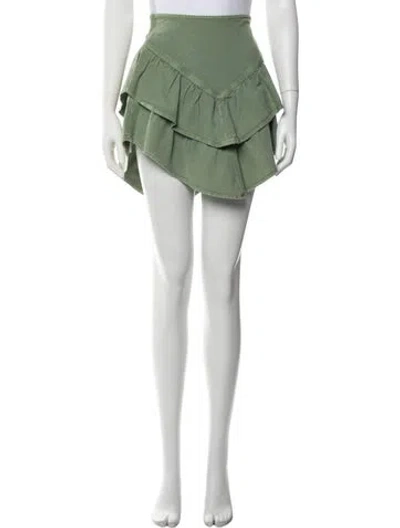Pre-owned Mother Mini Skirt In Green