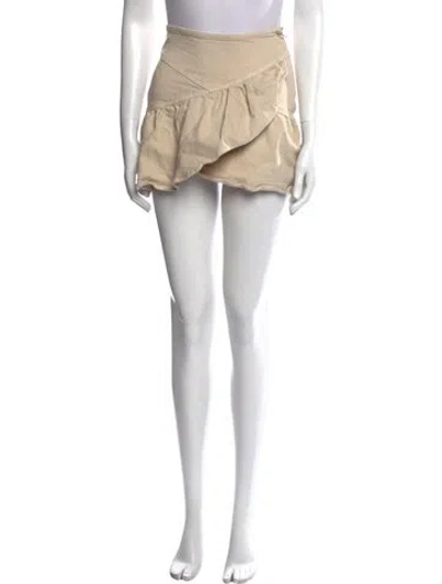 Pre-owned Mother Mini Skirt In Neutral