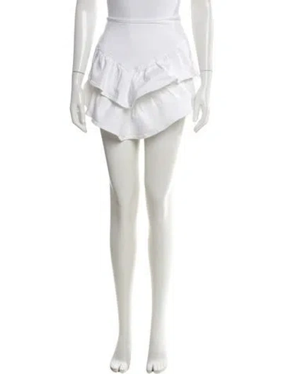 Pre-owned Mother Mini Skirt In White