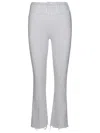 Mother White Cropped Flared Denim Jeans In Hustler Jeans