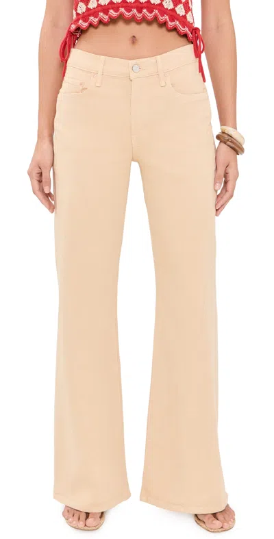 Mother Mr Sidestepper Twist Sneak Jeans Winter Wheat In Neutral