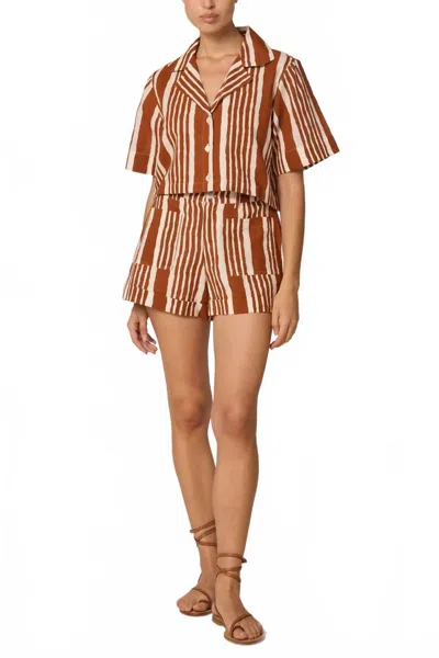 Mother Muzuki Dreamy Cotton Blouse In Brown