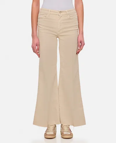 Mother Natural The Roller Fray Denim Jeans In Beige