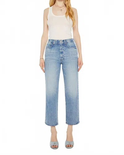 Mother Newbie Ankle Straight Leg Jeans In Wipeout In Blue